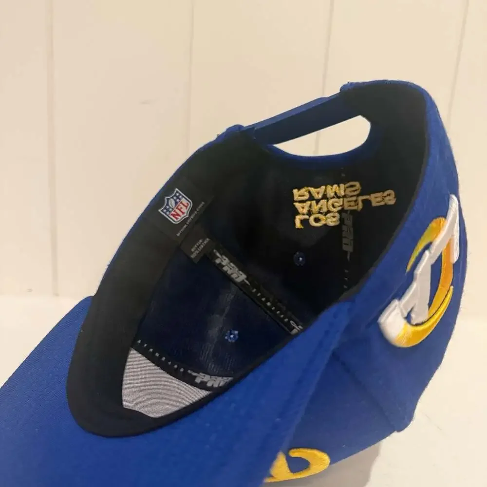 Pro Standard Los Angeles Rams Script Wordmark Snapback Hat Royal Blue